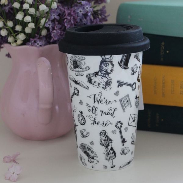 

Фарфоровая чашка для путешествий Kitchen Craft Alice in Wonderland
