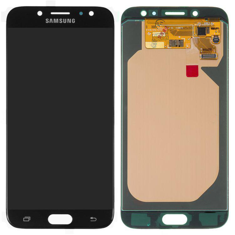 

Дисплей для Samsung J730 Galaxy J7 (2017), J730F Galaxy J7 (2017), чорний, з сенсорним екраном, оригінал (переклеєне скло)