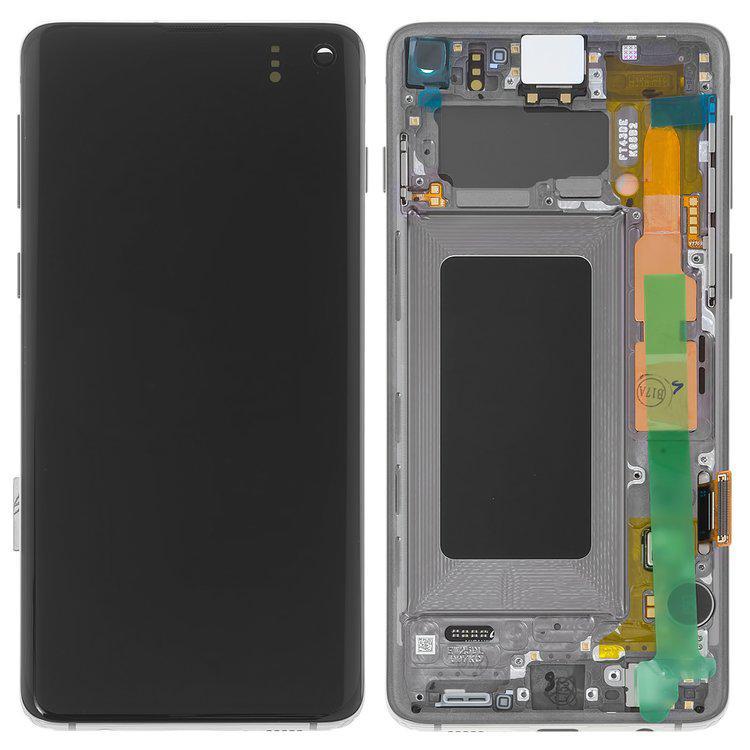 

Дисплей для Samsung G973 Galaxy S10, чорний, із сенсорним екраном, з рамкою, Original, сервісне опаковання, #GH82-18850A/GH82-18835A