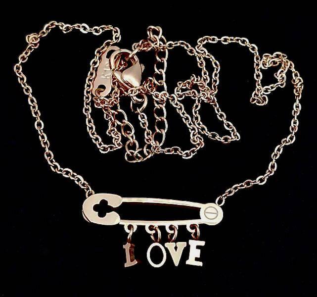

Цепочка с кулоном Булавка Love позолота 18К Stainless Steel кст091