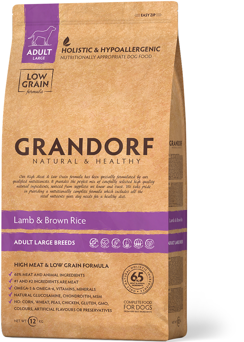 

Сухой корм для собак крупных пород Grandorf Lamb & Brown Rice Adult Large Breed 12 кг