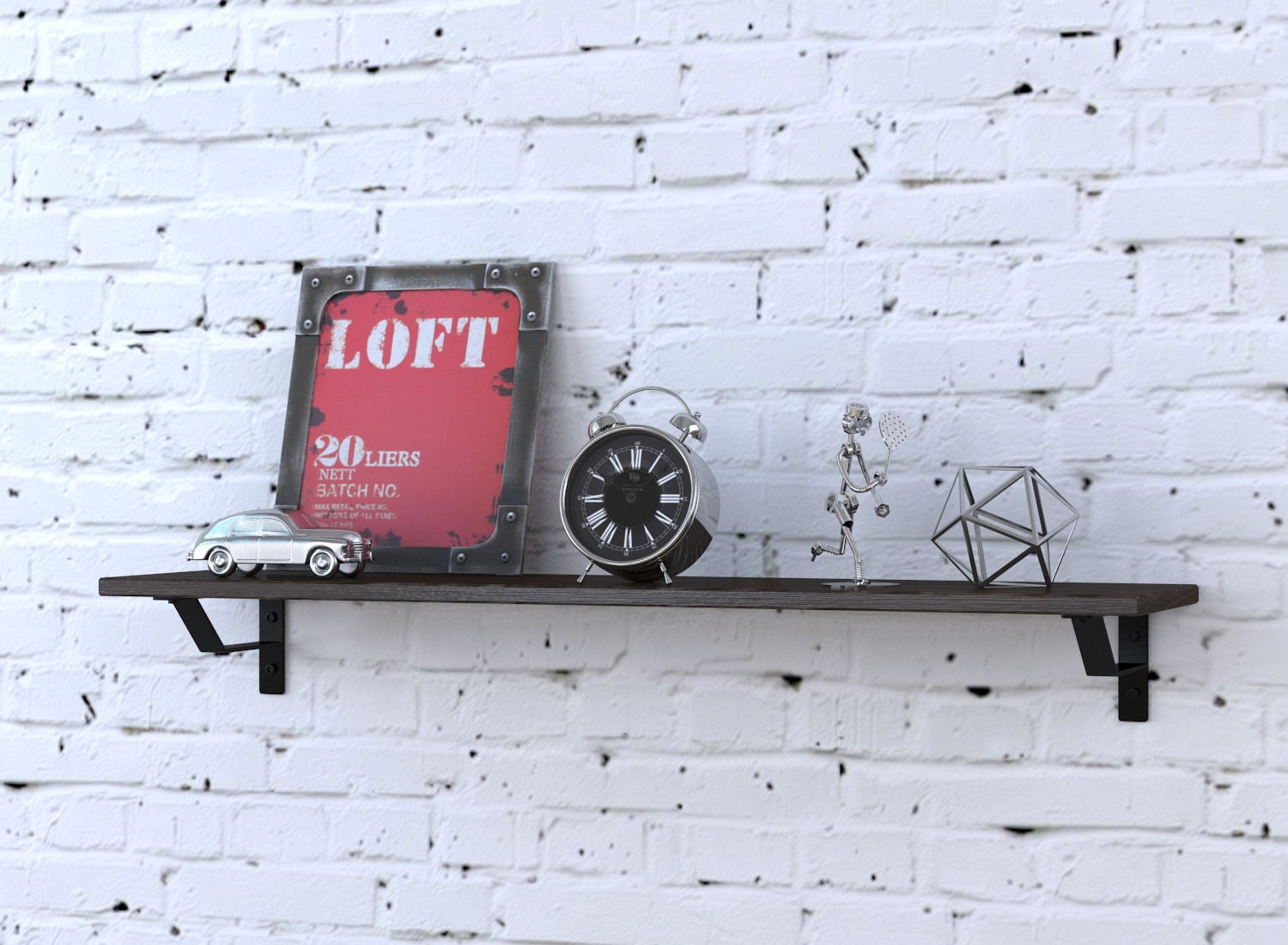 

Полка PL-6-16 Loft Design Венге Корсика длина полки 92 см