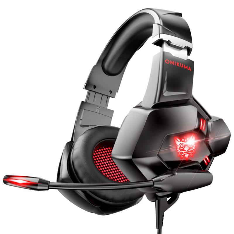 

Игровые наушники ONIKUMA Gaming with LED K11 с микрофоном и LED подсветкой проводные Black-Red (K11B)