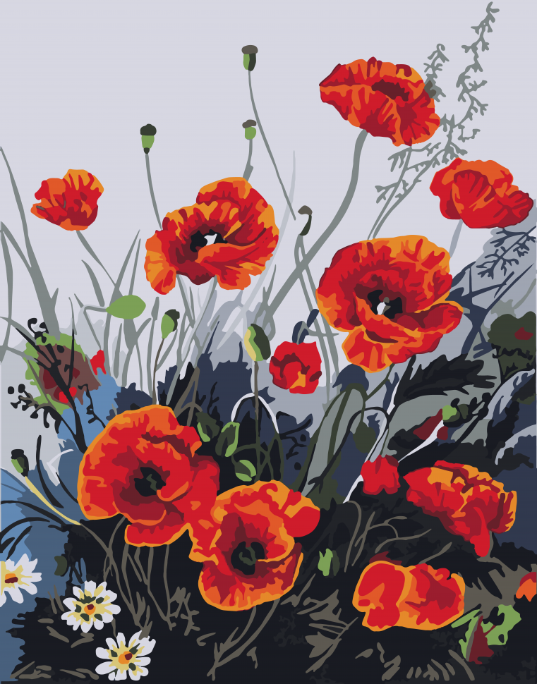 

Картина по номерам. Art Craft "Красочные маки" 40*50 см 13105-AC 392909