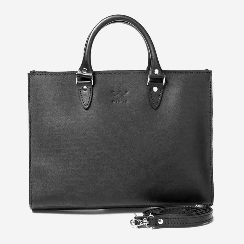

Женская сумка кожаная The Wings Fancy А4 TW-Fency-A4-black-ksr Черная