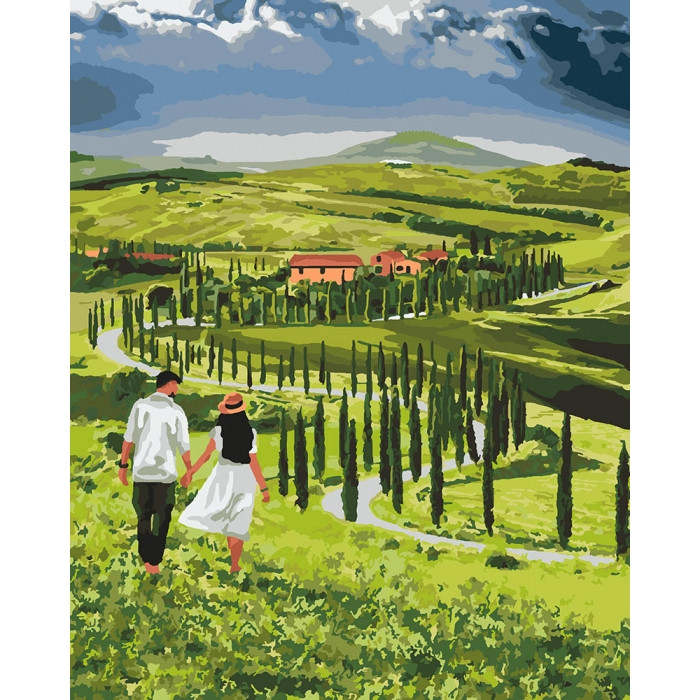 

Картина по номерам. "Прогулка с любимым" 40*50см KHO2285 396278