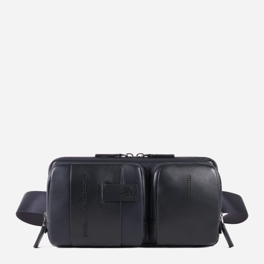 

Мужская поясная сумка кожаная Piquadro Urban CA4975UB00_BLU Синяя