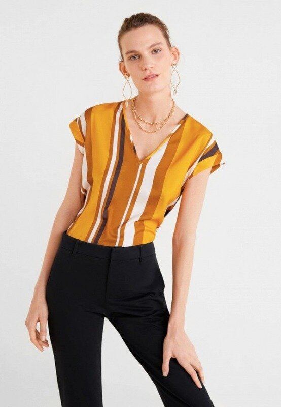 

Блузка Mango 41007830 L разноцветная