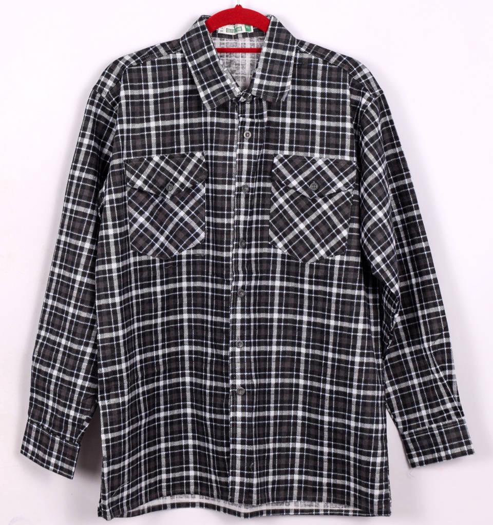 

Рубашка мужская в клетку длинный рукав Hetai A23-5. 4XL. Размер 50-52
