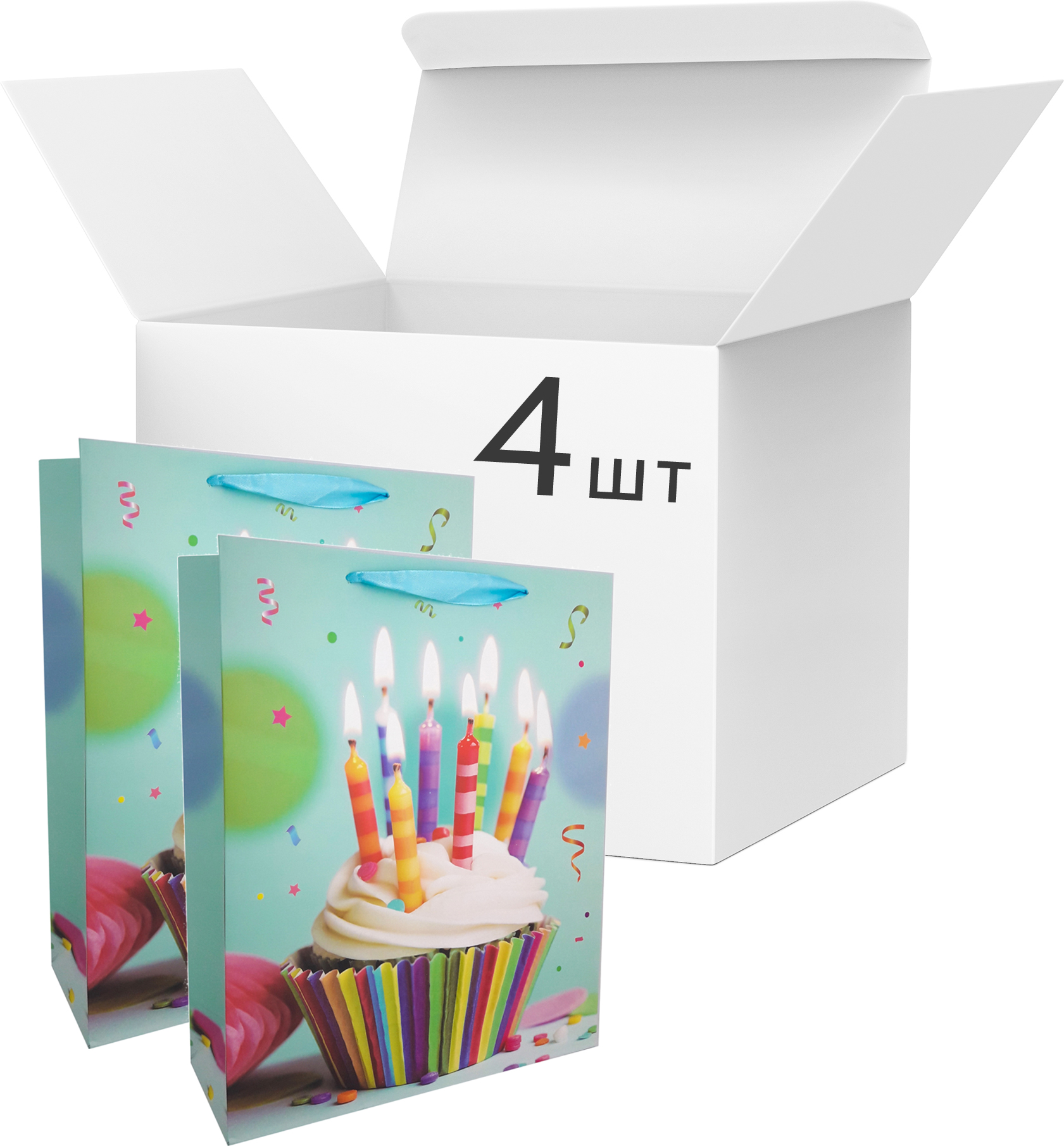 

Набор пакетов подарочных Angel Gifts 310х400х120 мм Кекс 4 шт (Я46063_AG91400_4)