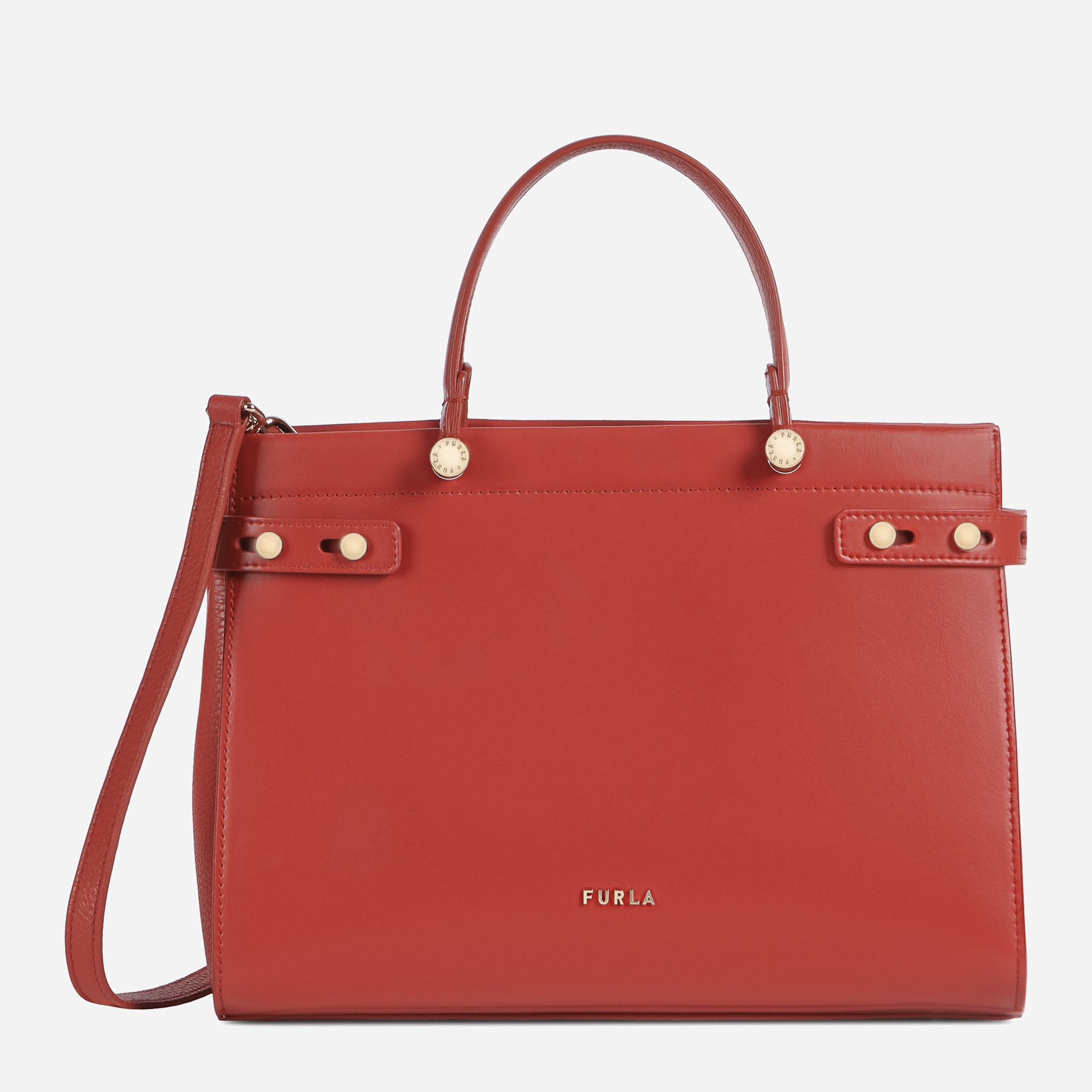 

Сумка женская кожаная Furla Lady M M Tote BAWC01L Красная