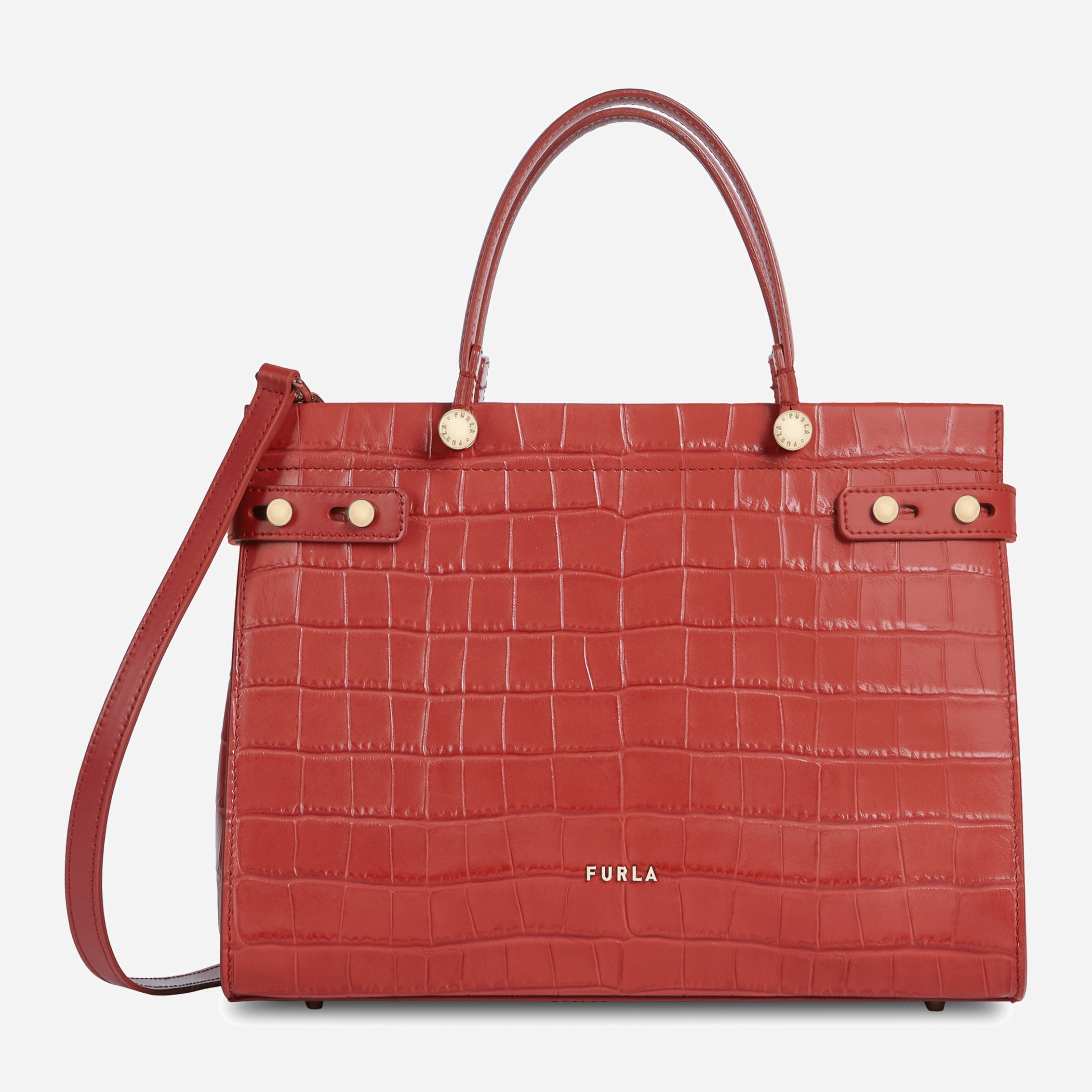 

Сумка женская кожаная Furla Lady M M Tote BAWC01L Красная