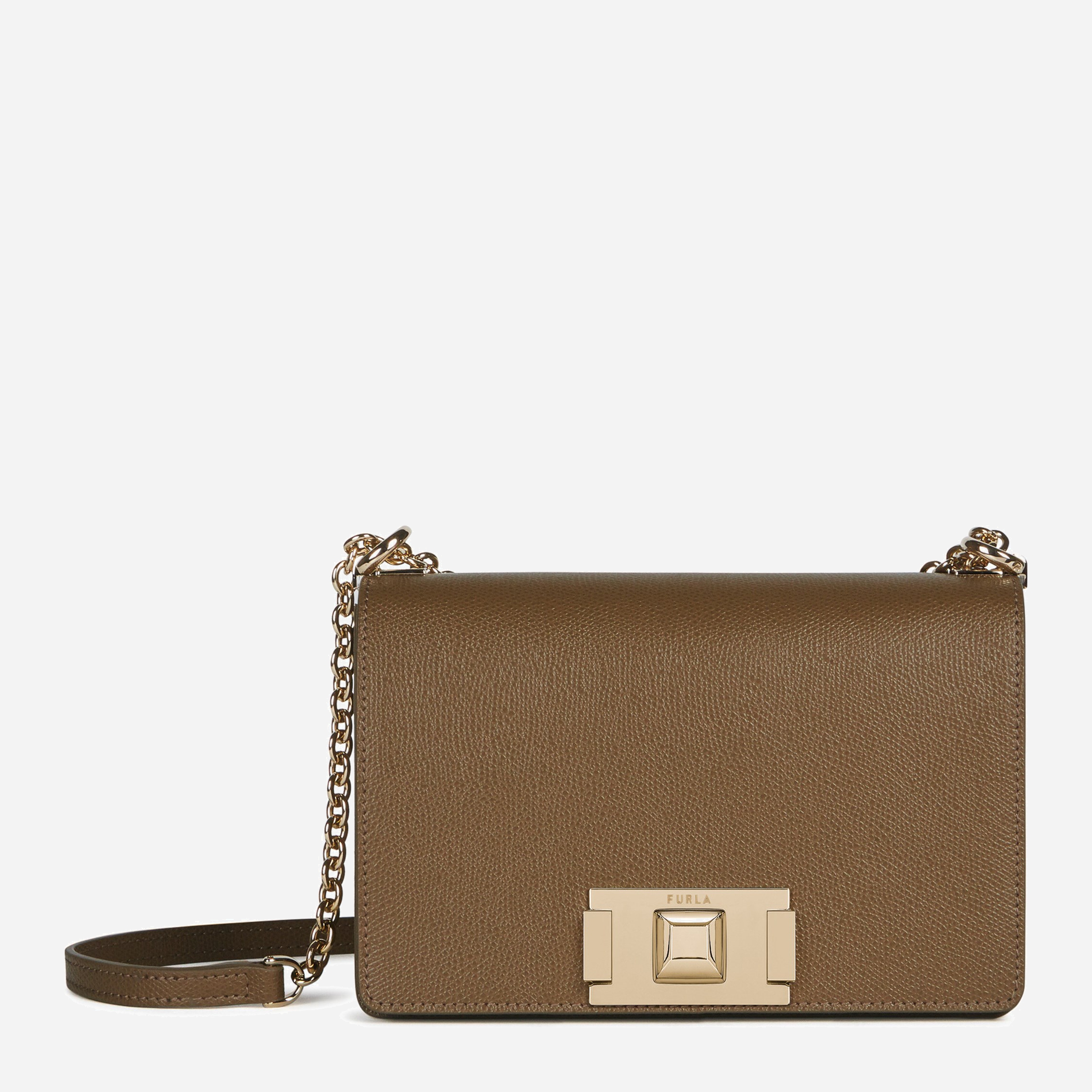 

Сумка женская кожаная Furla Mimi' Mini Crossbody BVA6NMB Светло-коричневая