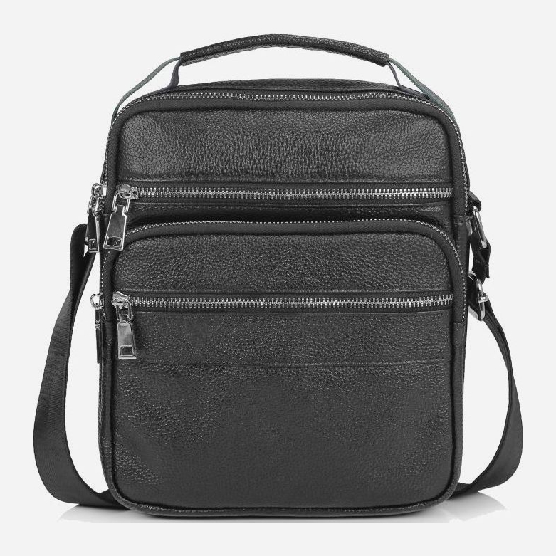 

Мужская сумка кожаная Tiding Bag NM23-2306A Черная