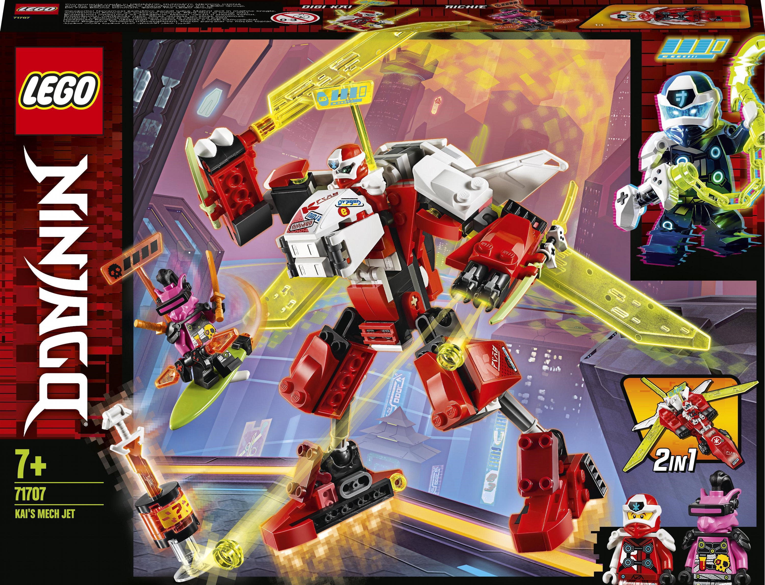 

Конструктор LEGO Ninjago Реактивный самолёт Кая 217 деталей (71707)