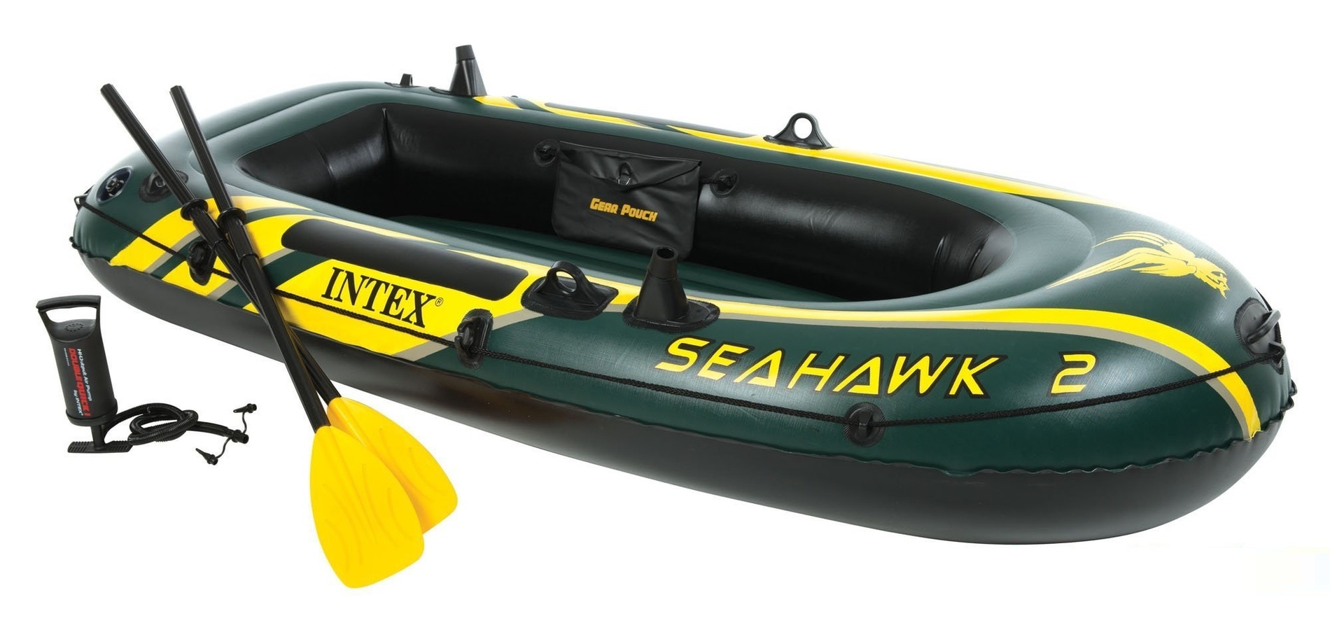 

Двухместная надувная лодка Intex Seahawk 2 Set с веслами и насосом (68347)