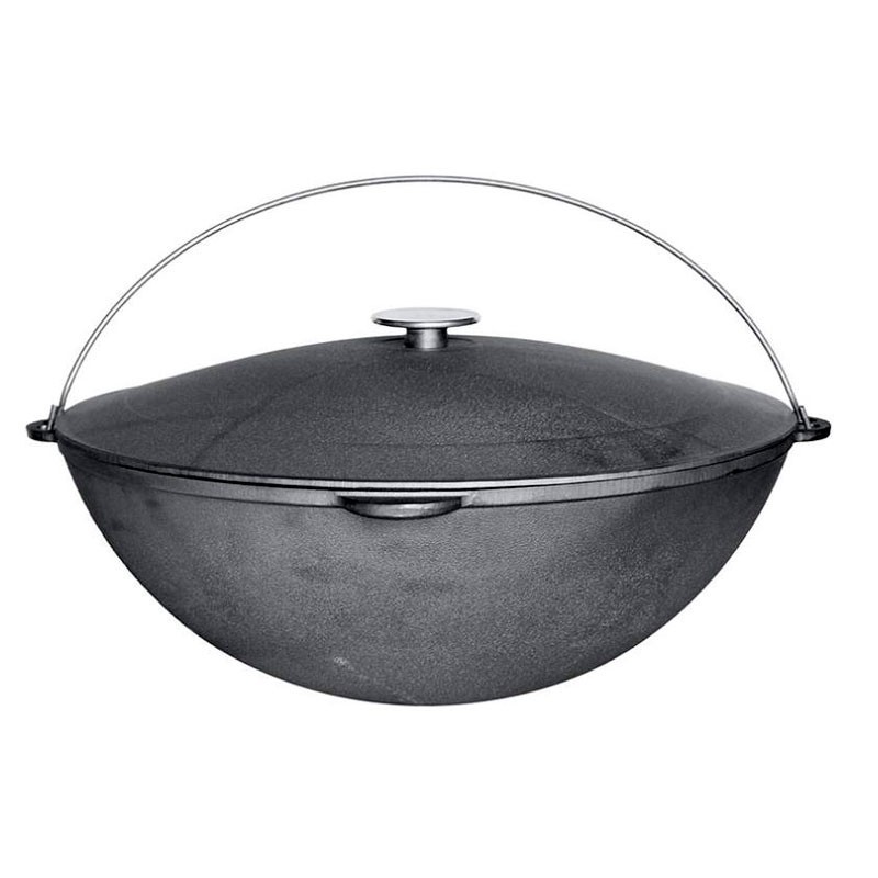 

Казан татарский чугунный с дужкой и крышкой 18 л 50 см БИОЛ 0918