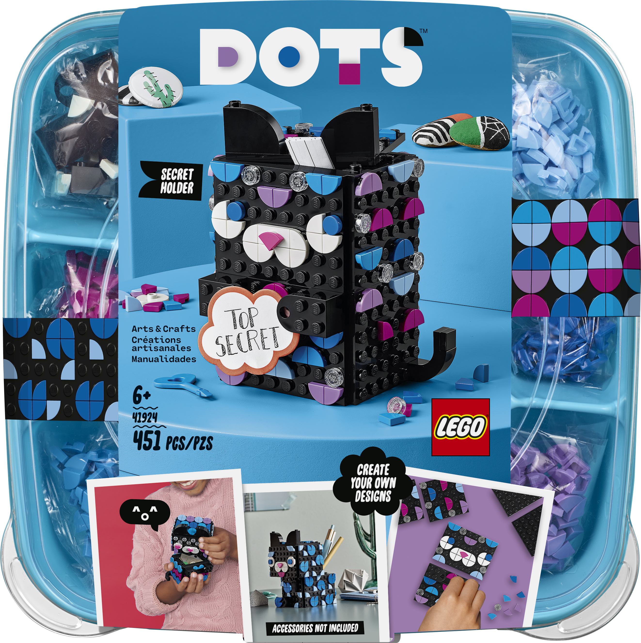 

Конструктор LEGO DOTs Секретик 451 деталь (41924)