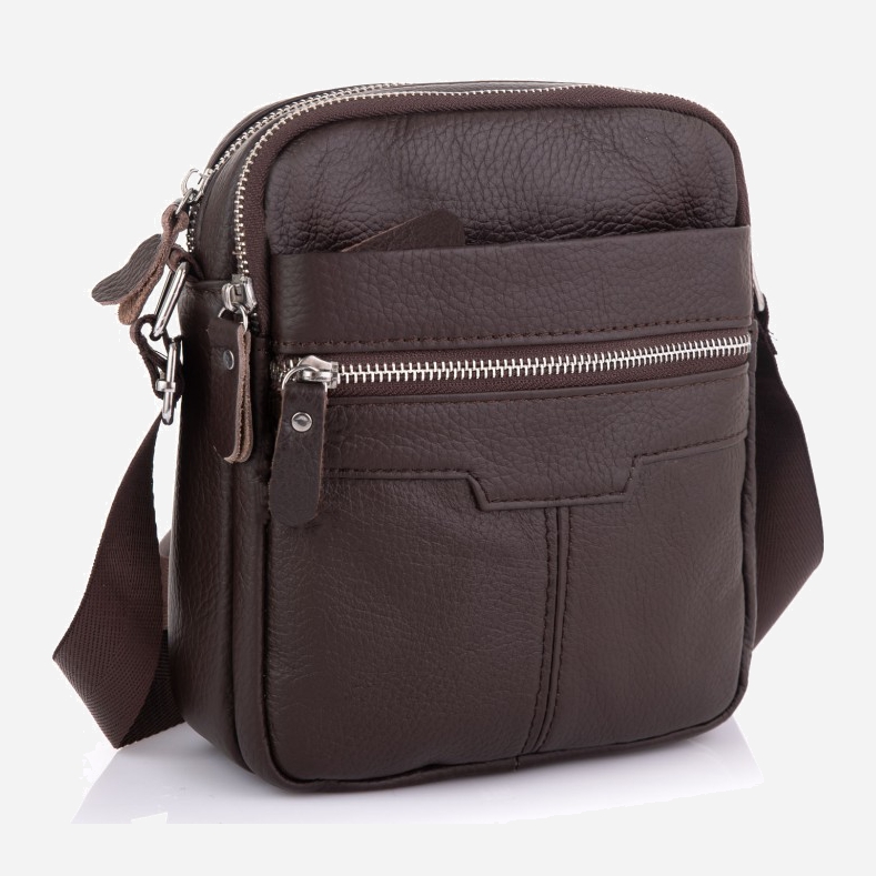 

Мужская сумка кожаная Tiding Bag A25F-6625B Коричневая