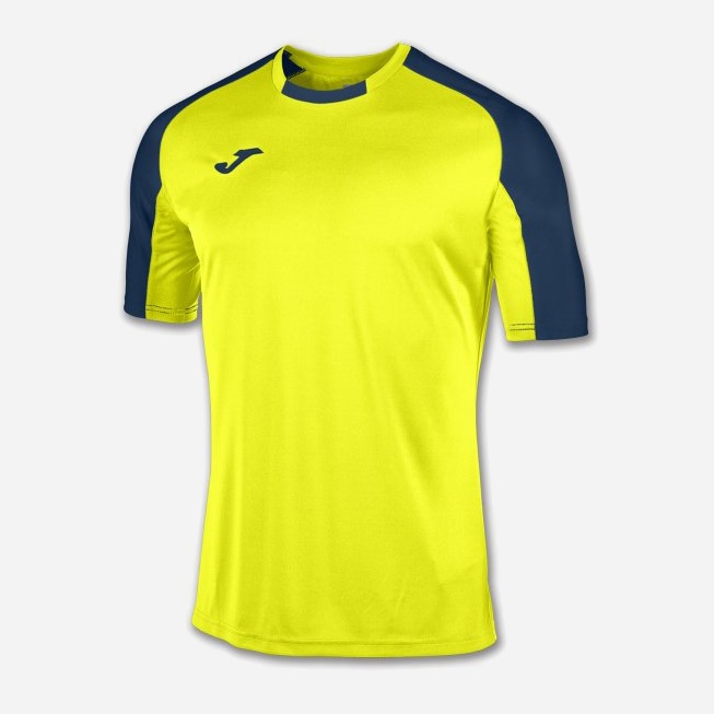 

Футболка спортивная Joma Essential  Желто-Темно-синяя (101105.063, Футболка спортивная Joma Essential M Желто-Темно-синяя (101105.063_M)
