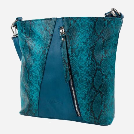

Женская сумка Laskara LK-10253-turquoise-snake Бирюзовая