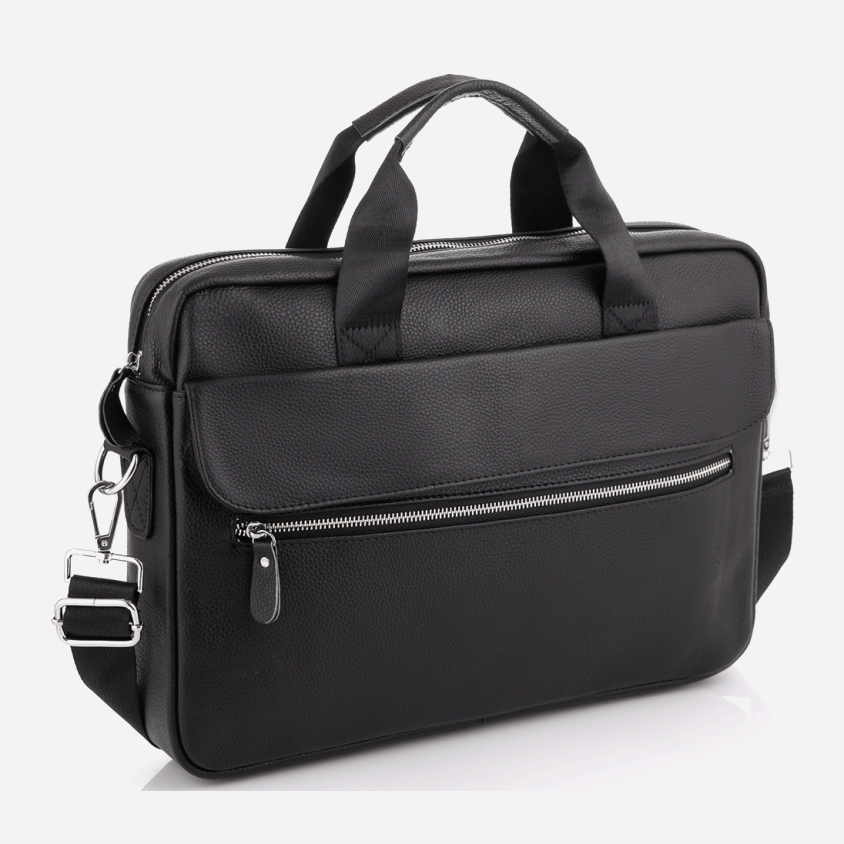 

Мужская сумка кожаная Tiding Bag A25-1127A Черная