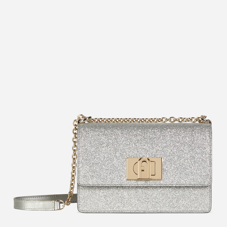

Женская сумка Furla 1927 Mini Crossbody 20 - Tessuto Серебристая