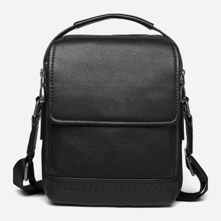 

Мужская сумка кожаная Tiding Bag SM8-006A Черная