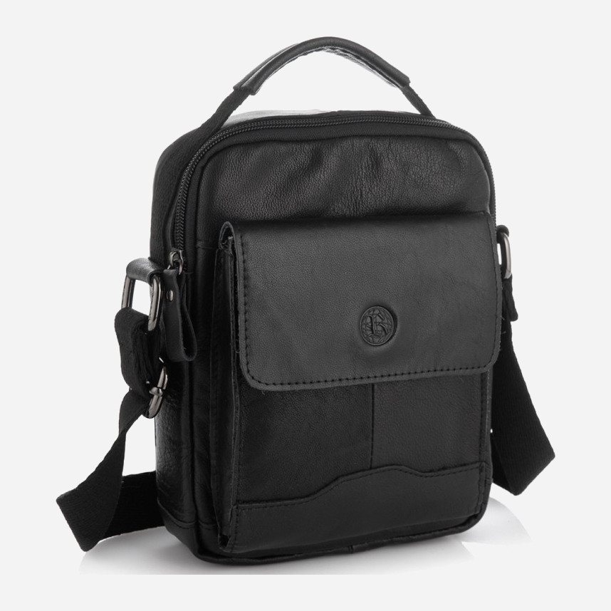 

Мужская сумка кожаная Tiding Bag RR-9043-4A Черная