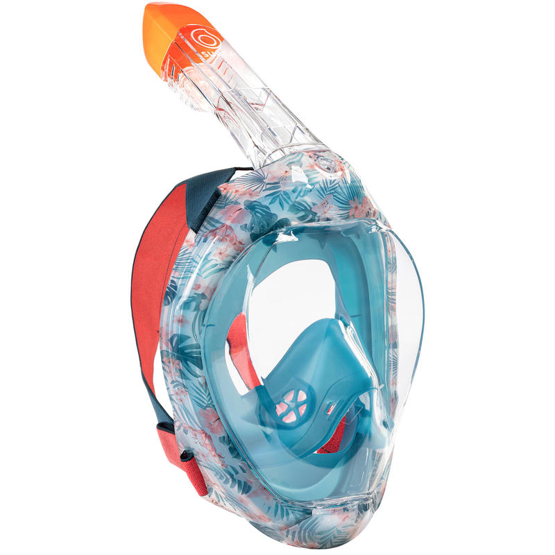 

Маска для плавания Subea Easybreath PRO 500 M/L панорамная полнолицевая для снорклинга подводного ныряния на все лицо с трубкой Разноцветная