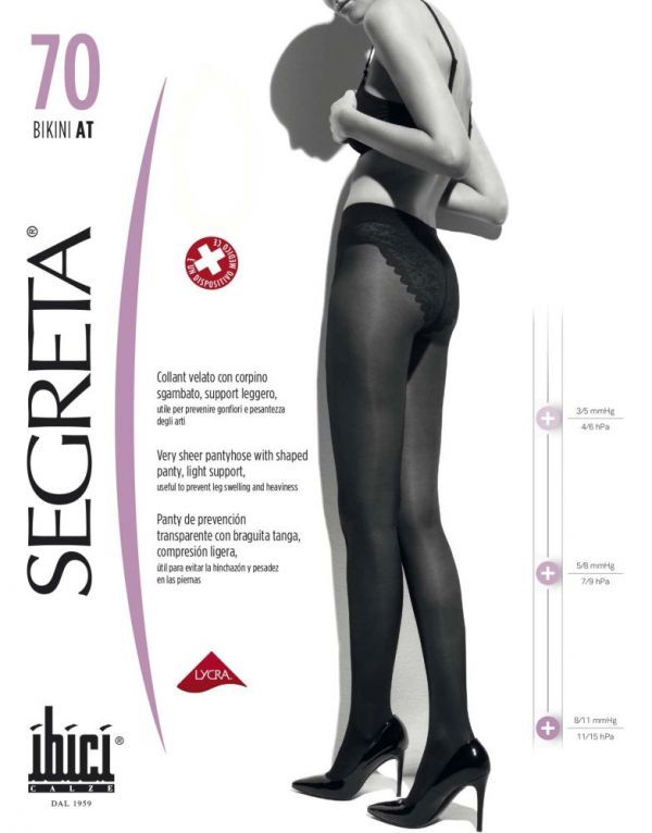 

Компрессионные колготки Segreta Bikini 70 collant nero 4