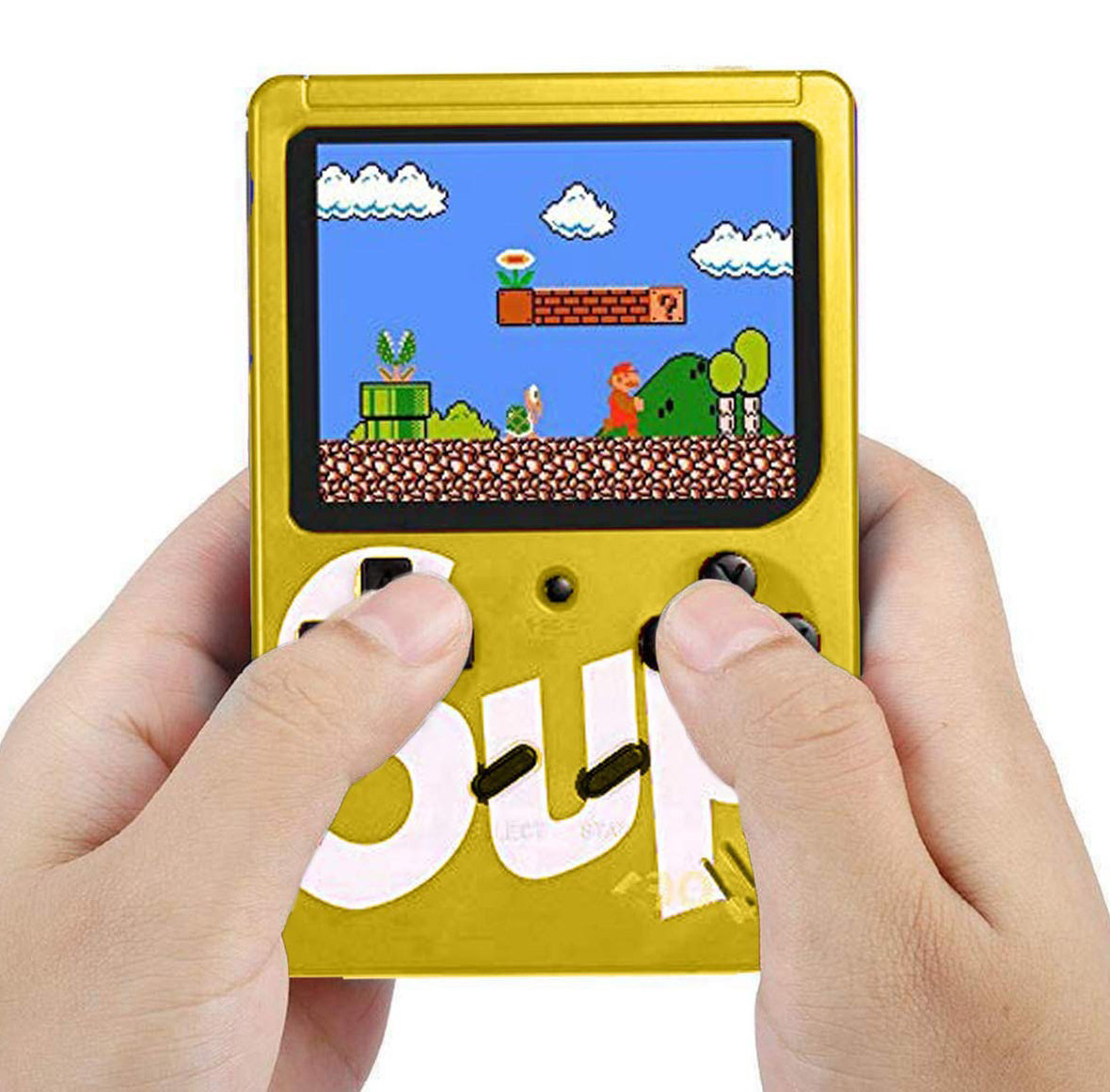 

Портативная ретро консоль 8 бит Денди RP Retro Game Box SUP 400 in 1 Желтая