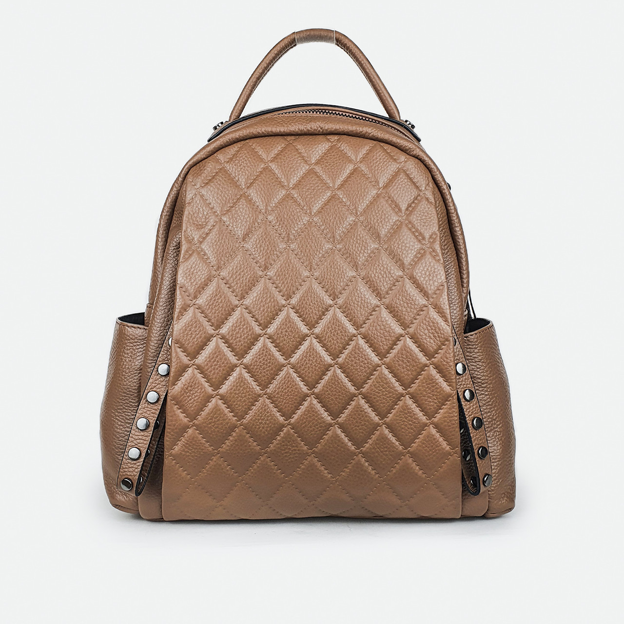 

Модный сумка-рюкзак женский кожаный светло-коричневый, Fashion, 77258ск