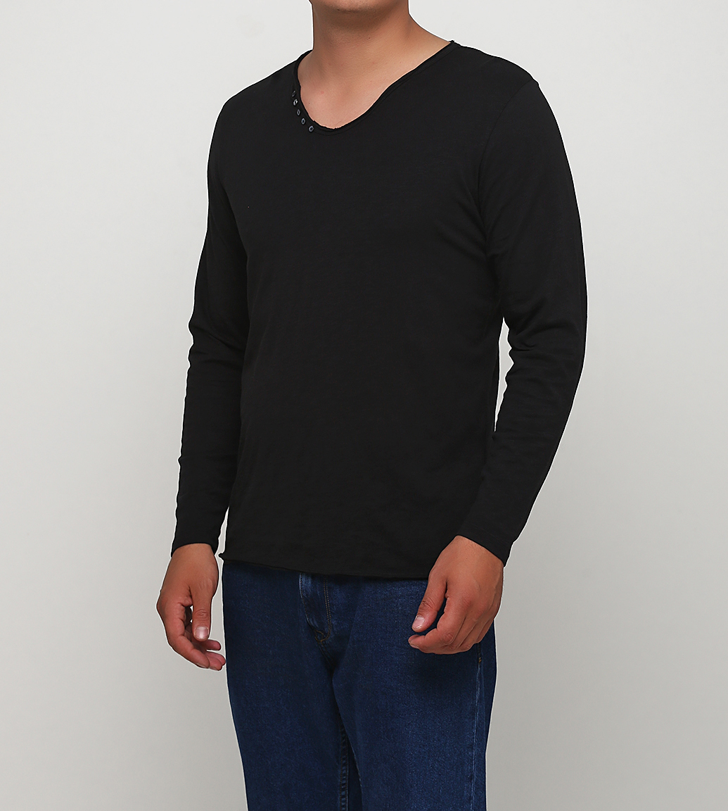 

Лонгслив JACK&JONES 12158102-BLACK L черный