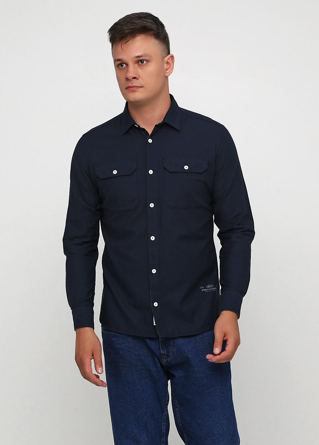 

Рубашка JACK&JONES 12157766-DARK NAVY L синий