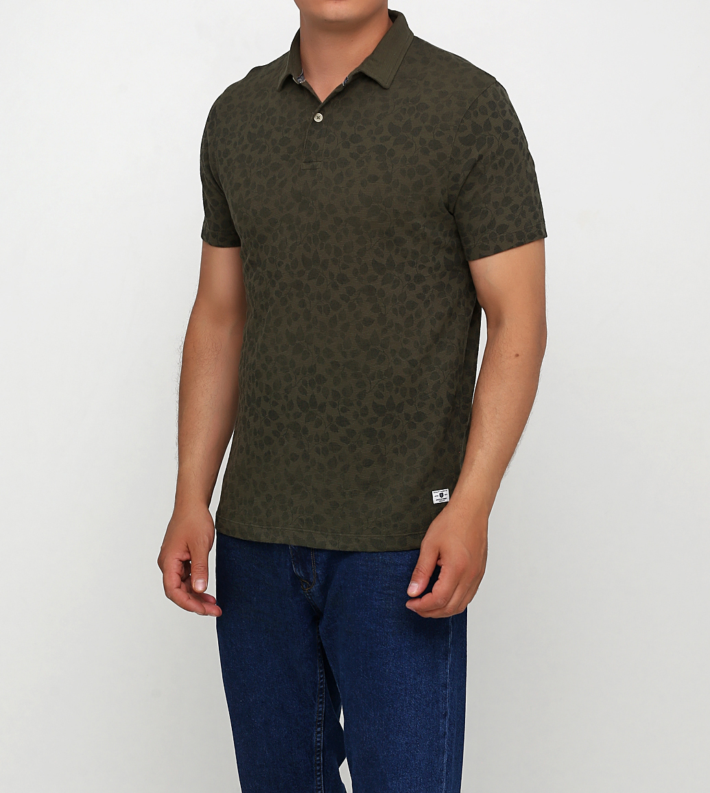 

Поло JACK&JONES 12157970-OLIVE L хаки