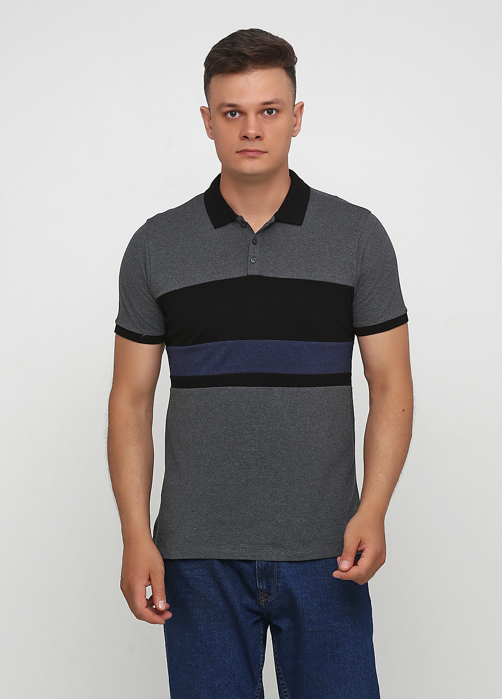 

Поло JACK&JONES 12158671-DARKEST SPRUCE L полоска