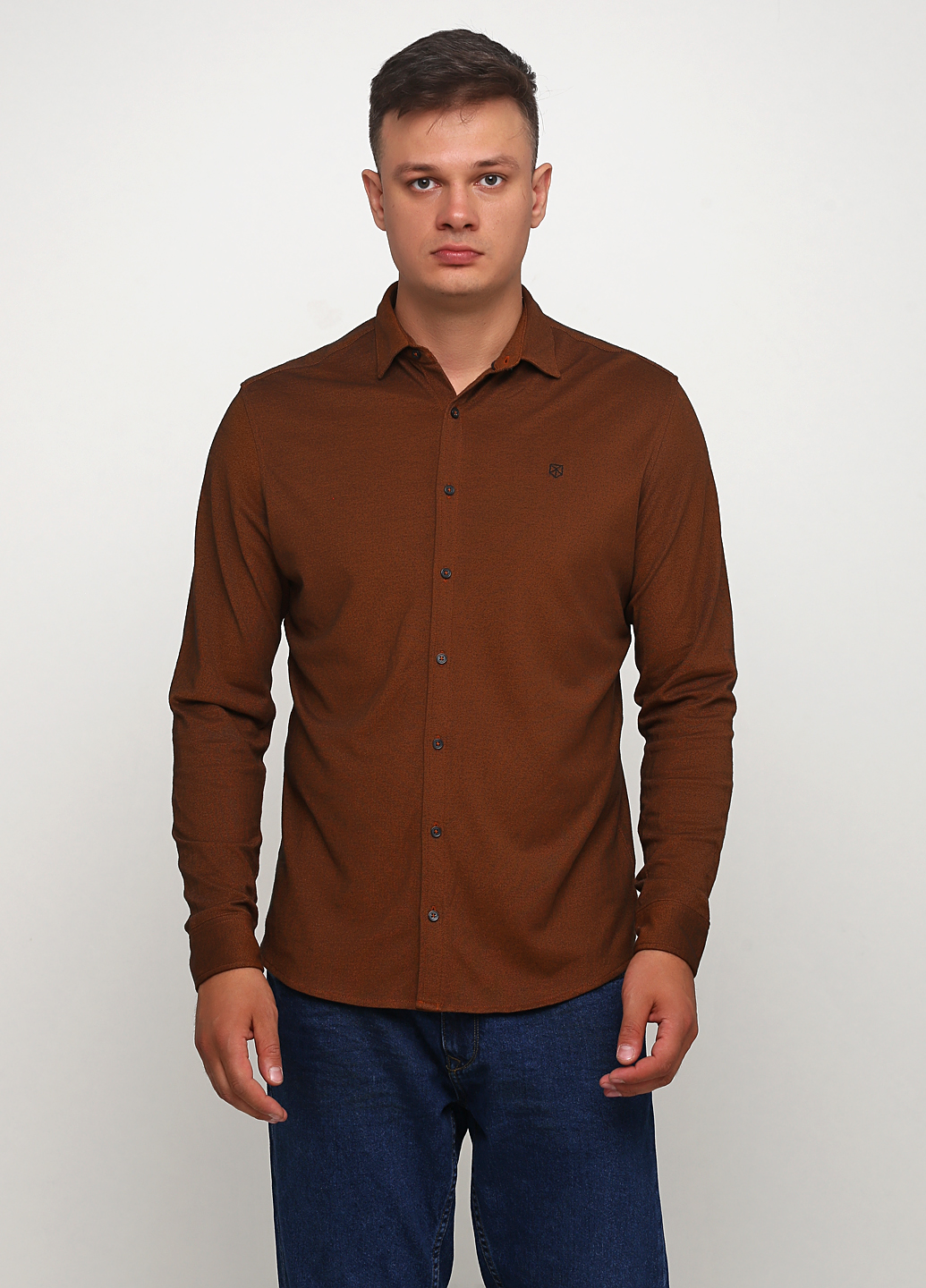 

Рубашка JACK&JONES 12159614-BLACK UMBER  коричневый, Рубашка JACK&JONES 12159614-BLACK UMBER L коричневый