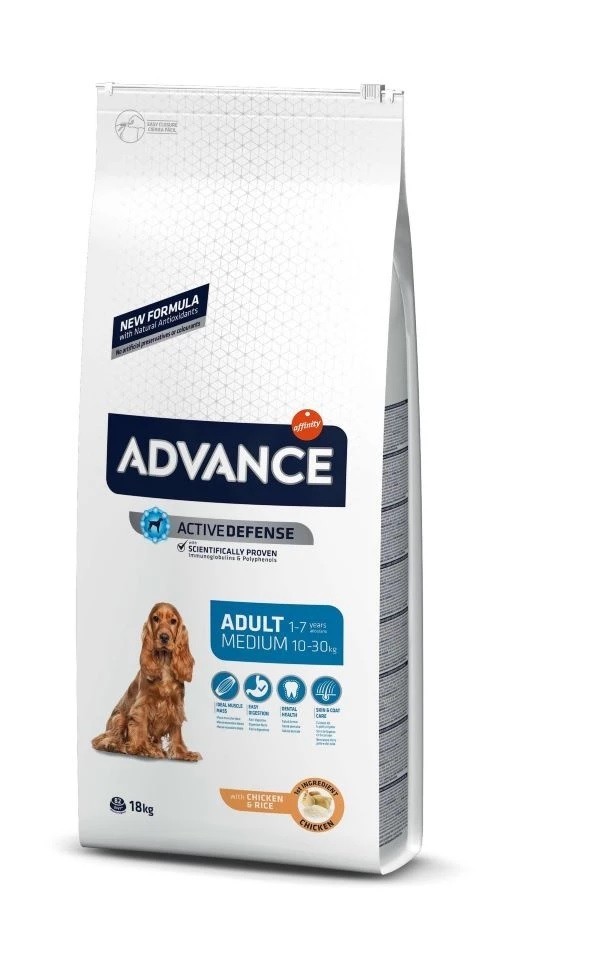 

Сухой корм Advance Dog Medium Adult для взрослых собак средних пород с курицей и рисом 18 кг