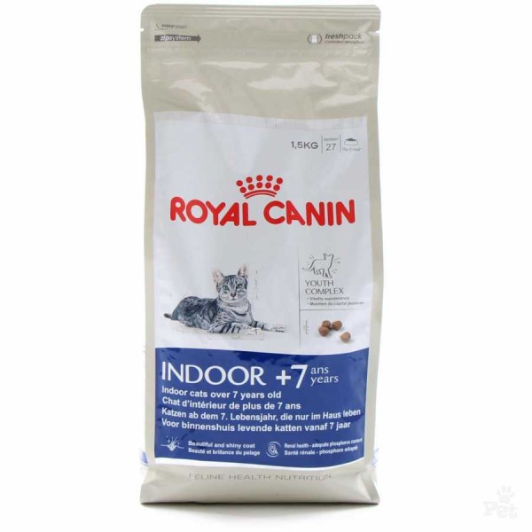 

Royal Canin (Роял Канин) Indoor +7 (1,5 кг) корм для взрослых кошек не покидающих помещение старше 7 лет