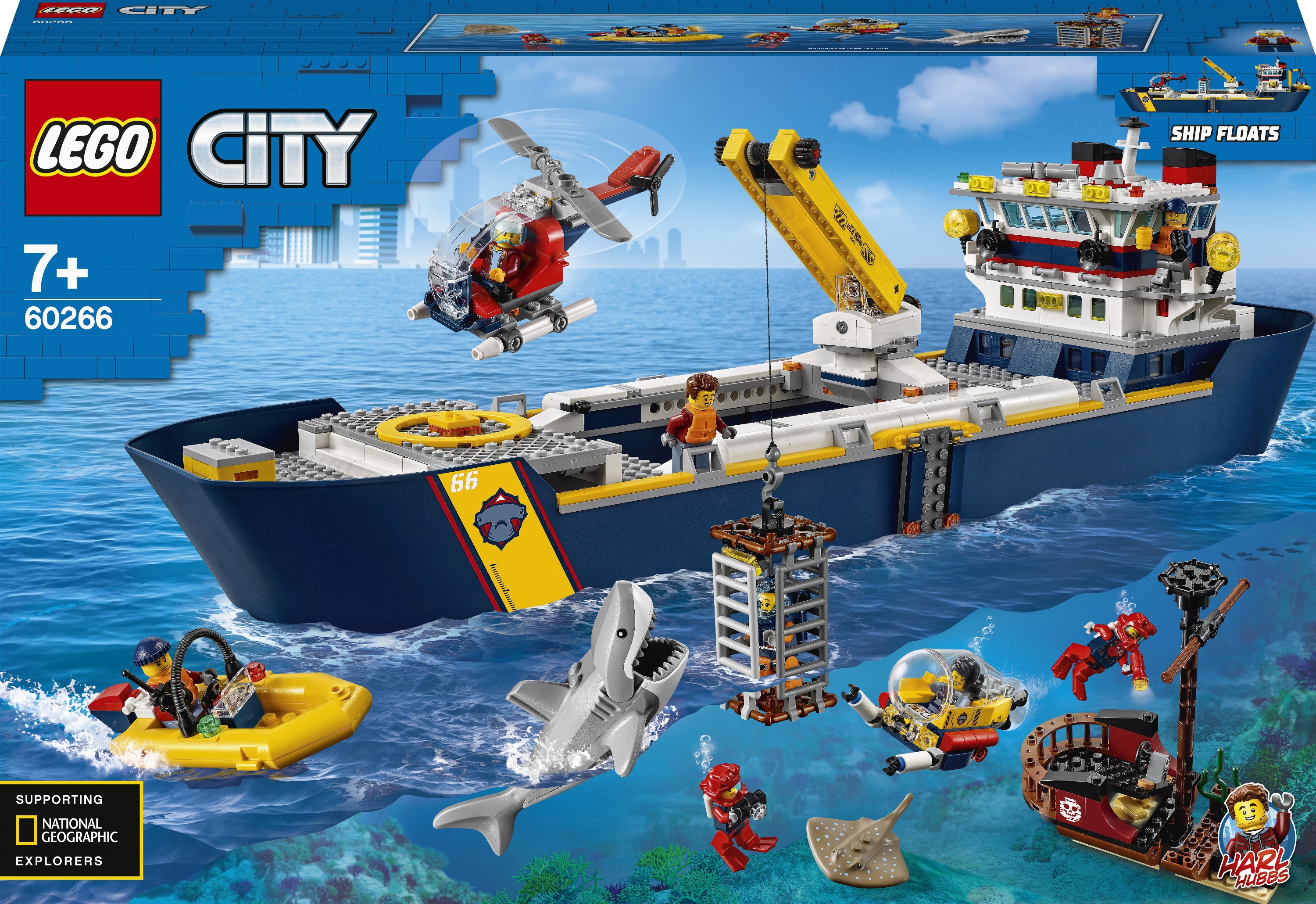 

Конструктор LEGO City Океан: исследовательское судно 745 деталей (60266)