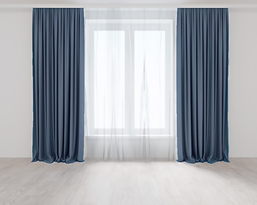 

Комплект штор Лазурно-Синих Lux Portiery Микровелюр 280 Х 250 - 2 шт.