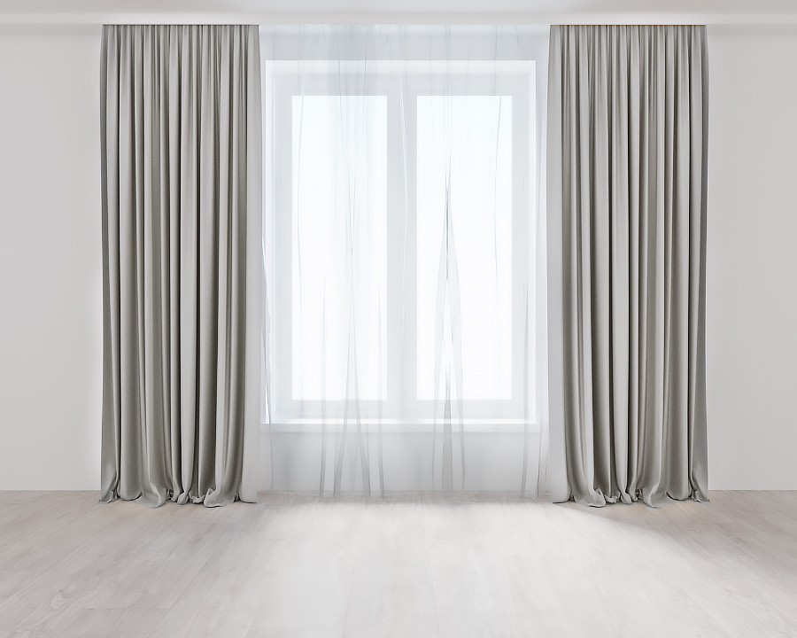 

Комплект штор Серо-Бежевых Lux Portiery Микровелюр 280 Х 150 - 2 шт.