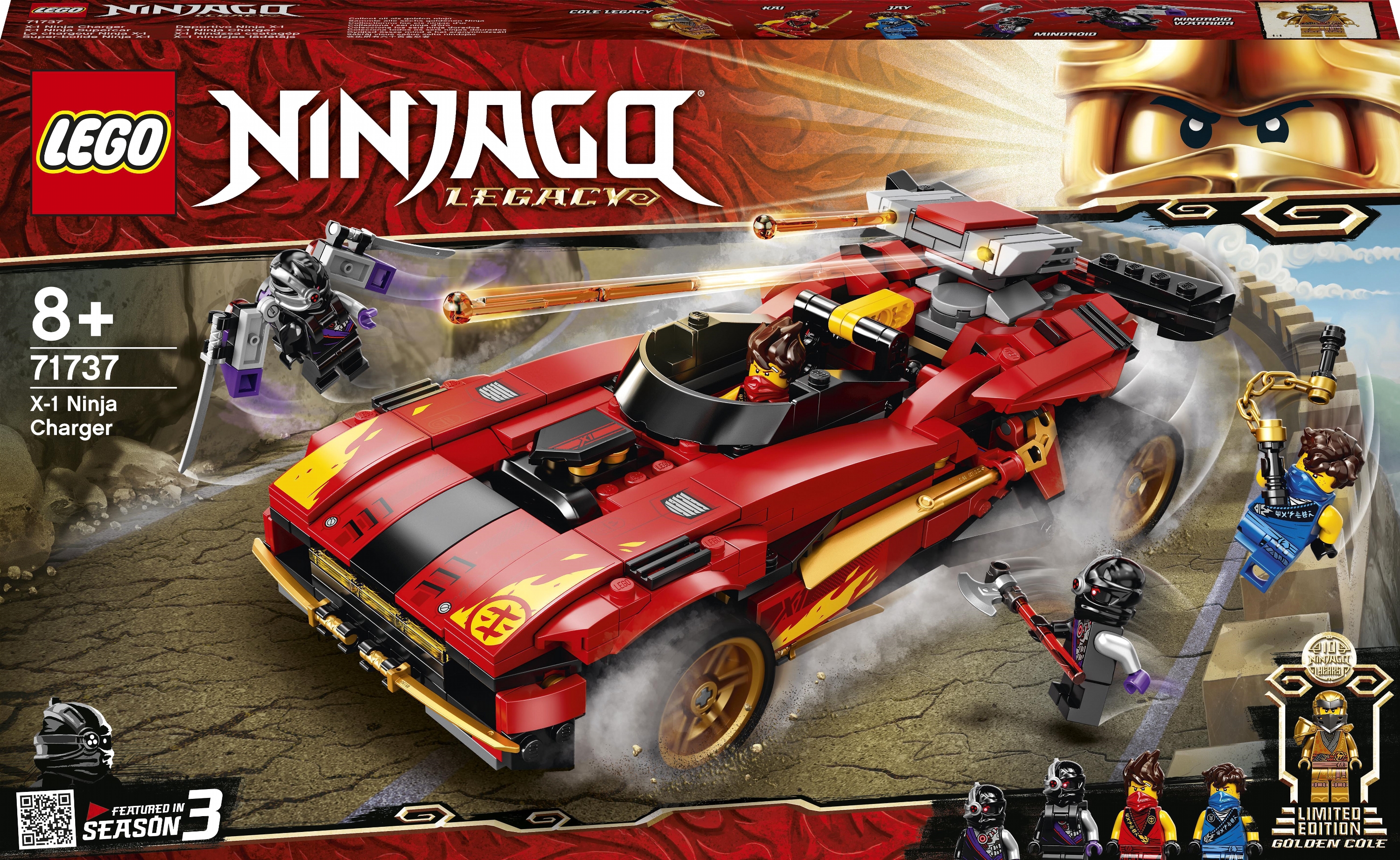 

Конструктор LEGO Ninjago Преследователь ниндзя X-1599 деталей (71737)
