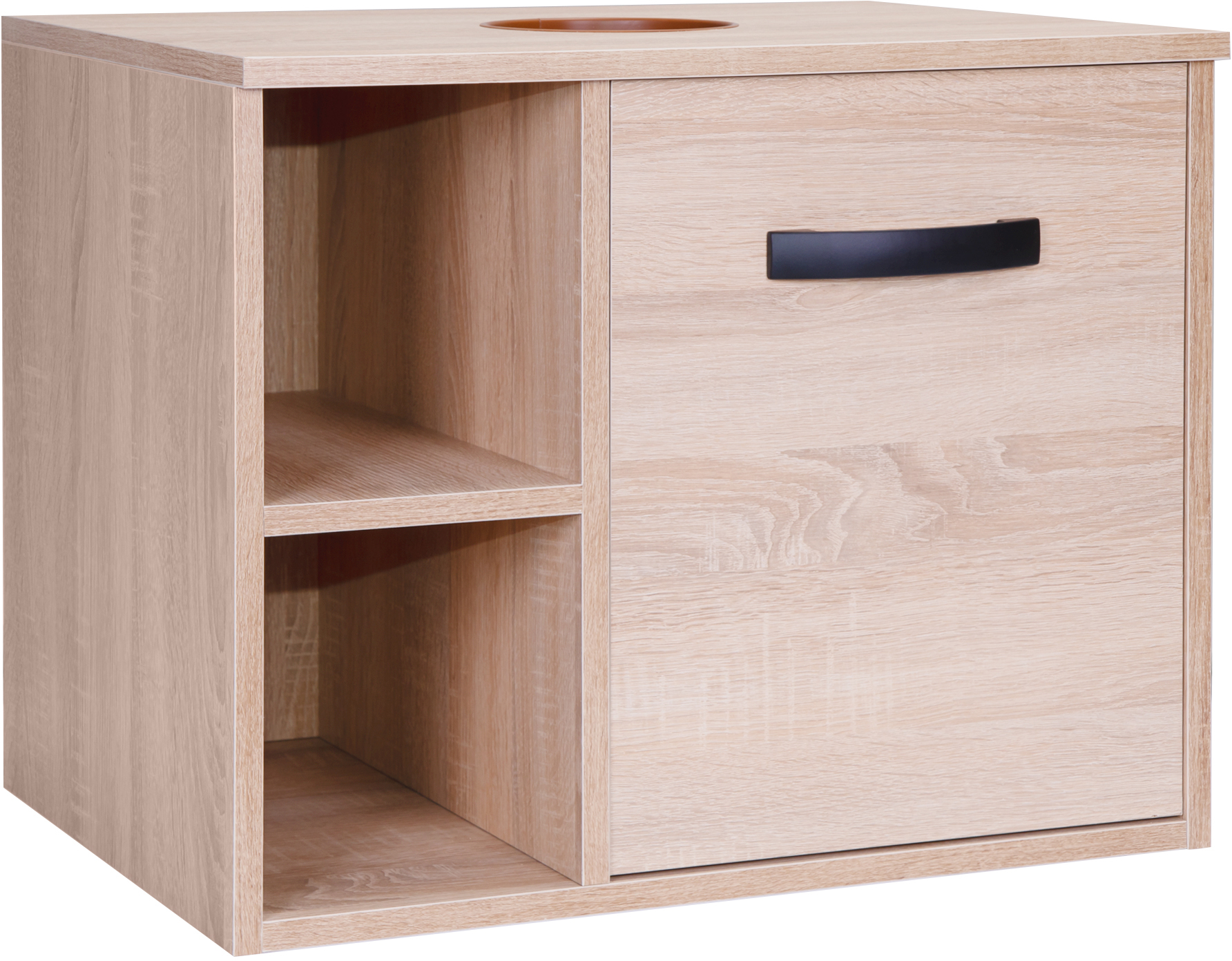 

Тумба подвесная QTAP Pisces QT2579TPЛ603WO Whitish Oak со столешницей