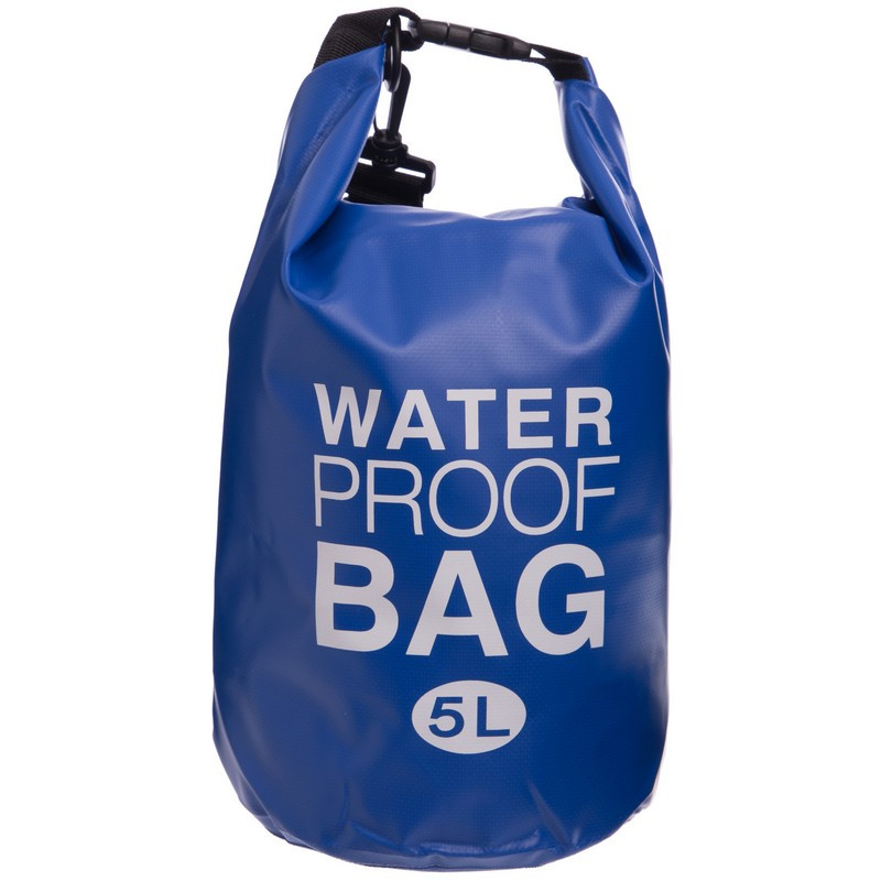 

Водонепроницаемый гермомешок с плечевым ремнем Waterproof Bag Heroe 6878 5л Blue