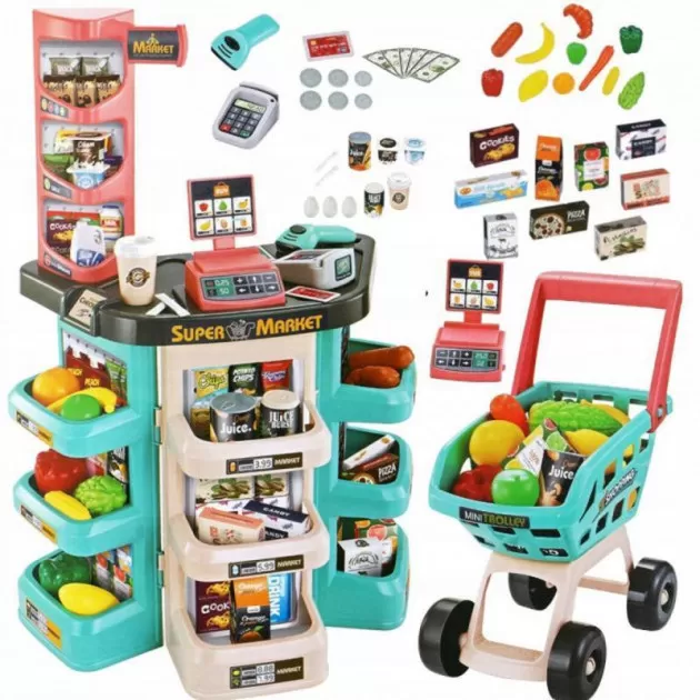 

Игровой набор супермаркет METR+ с корзиной для продуктов (668-76)