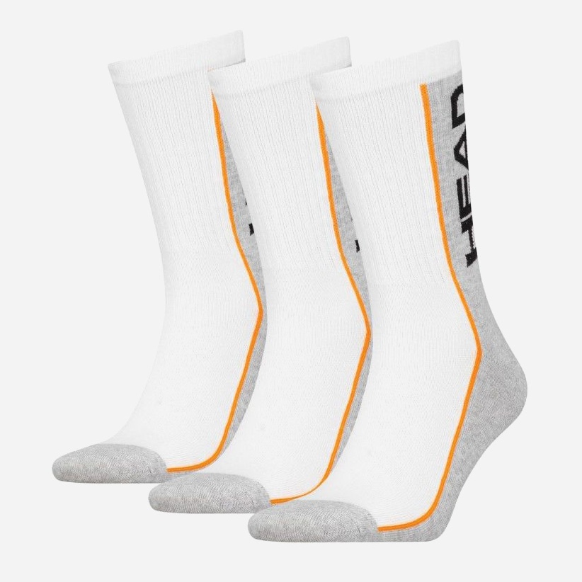 

Носки HEAD Stripe Crew 3-Pack 781011001-062 39-42 р 3 пары Белый/Серый