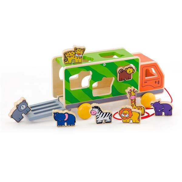 

Деревянная каталка-сортер Viga Toys Грузовик со зверятами (50344)