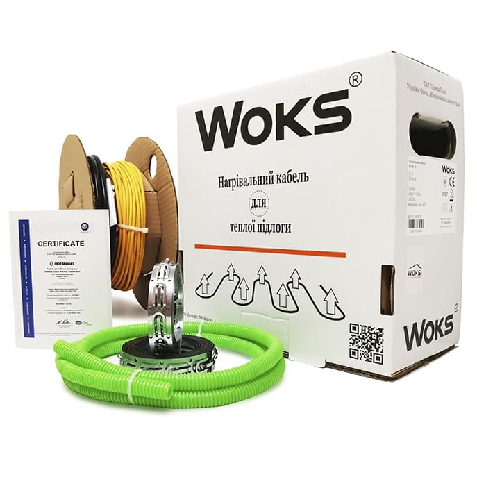 

Греющий кабель под плитку Woks 18 / 16 м / 295 Вт / 1.4 - 2.0 м²